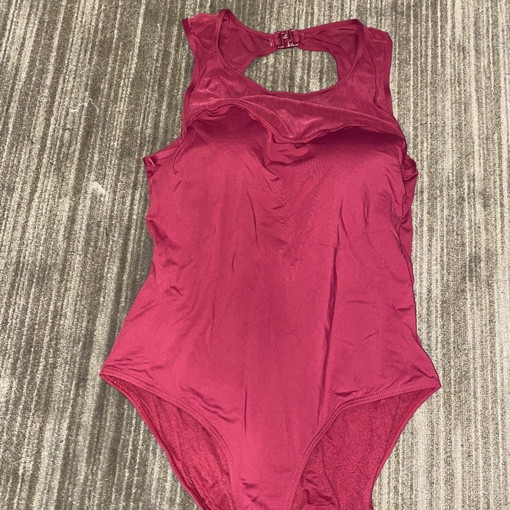 Maroon One Piece SwimSuit